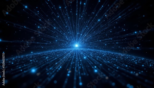 Radiant blue starburst background, a stunning visual for design projects and creative applications