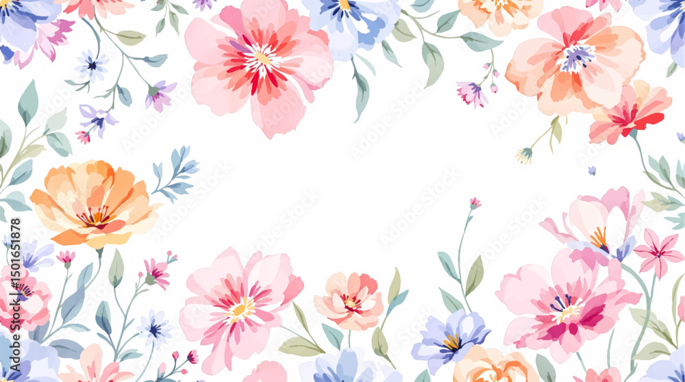 flowers and butterflies, Seamless pattern with pink flowers, Pink flowers watercolor background flowers and butterflies, Seamless pattern with pink flowers, Pink flowers watercolor background