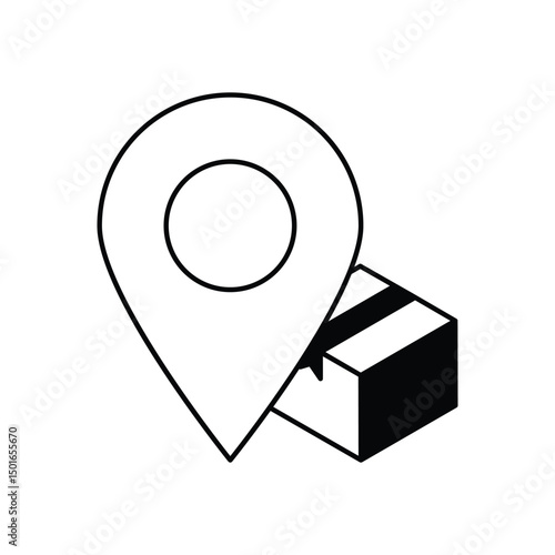 Pickup Location Vector icon