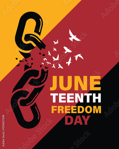 Juneteenth Freedom Day. African-American Independence Day, June 19