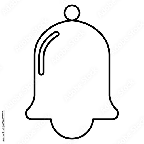 Bell symbol icon vector line 1