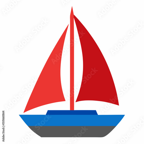 boat on a white background
