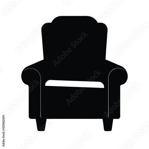 armchair isolated on white background