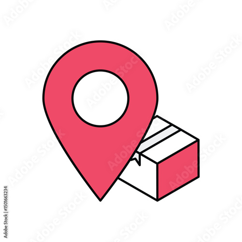 Pickup Location Vector icon