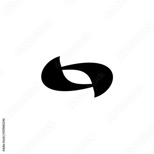 Infinity Leaf Loop Logo – Organic Minimal Symbol