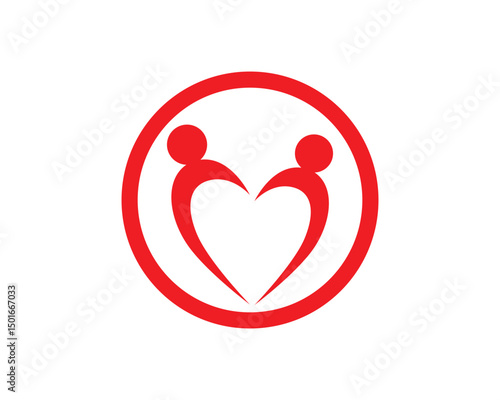 Adoption community care Logo template vector icon