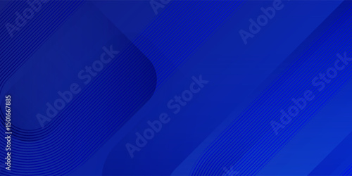 Abstract Blue Background with Diagonal Stripes and Gradient Shapes