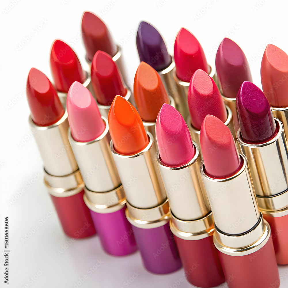 close up of various colorful lipsticks close up of various colorful lipsticks