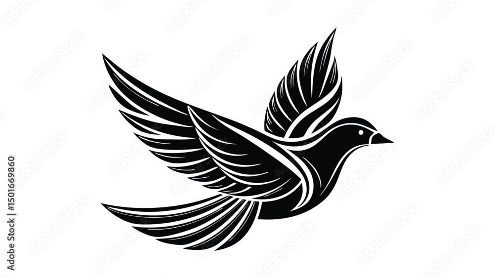 Obraz premium Abstract Bird Logo template.Creative Dove Logotype business technology concept symbol