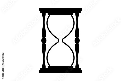 Hourglass sand timer time passing deadline concept