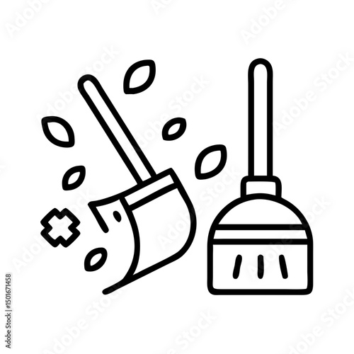 Lawn care service line icon set. Vector of weed control, over seeding, trimming, shrubs, leaves removal, seasonal cleanup, irrigation, fertilization, weed control, aeration, thin linear illustration.