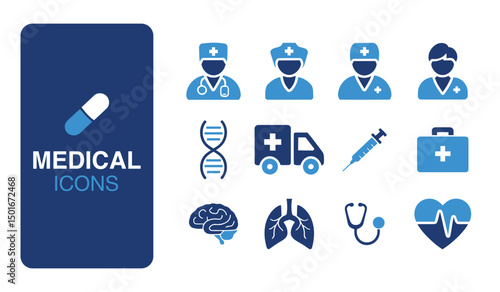 Medical Icons for Healthcare, Medicine, and Wellness