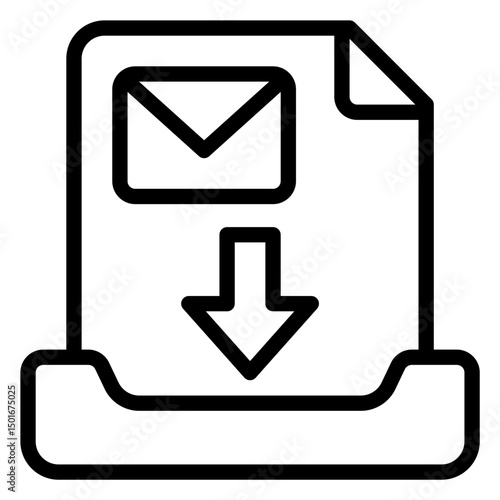 inbox mail icon illustration