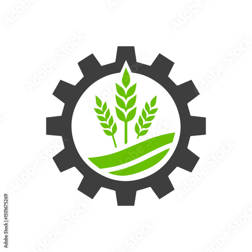 Modern agriculture technology logo.