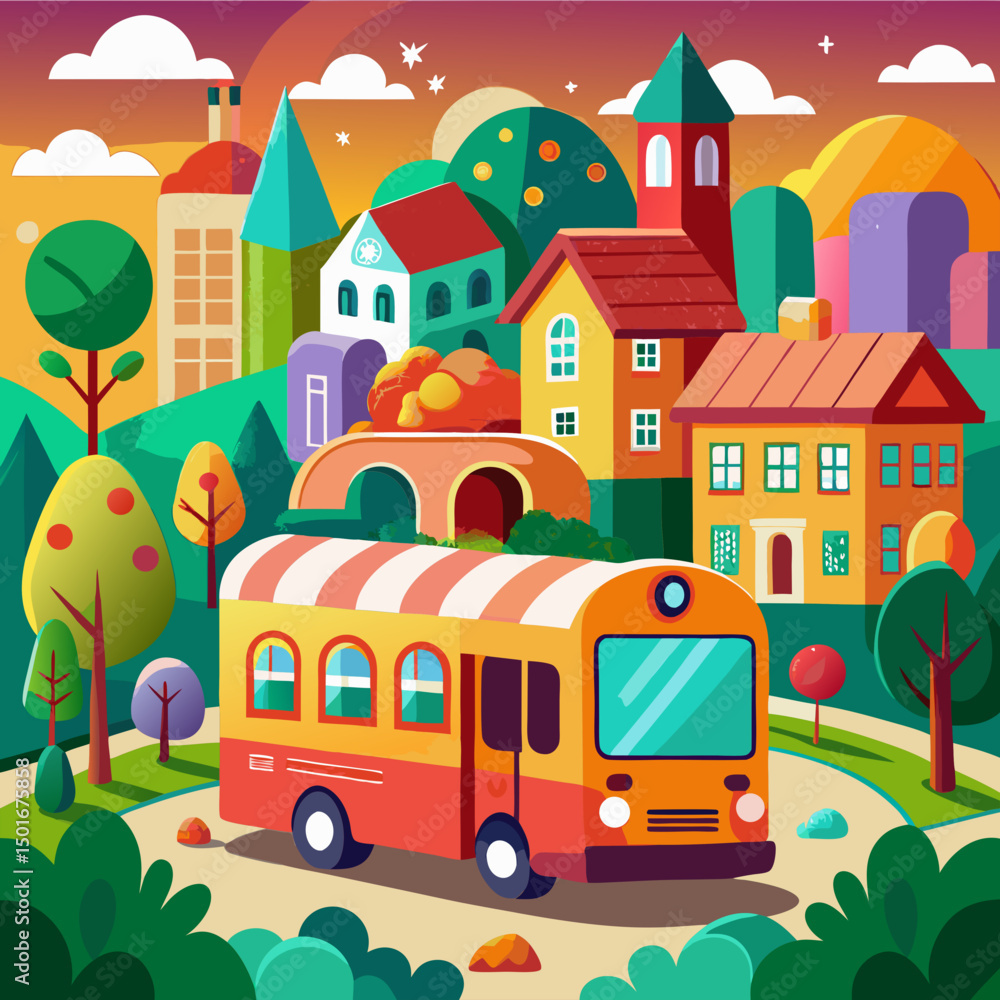 vector illustration of school bus vector illustration of school bus
