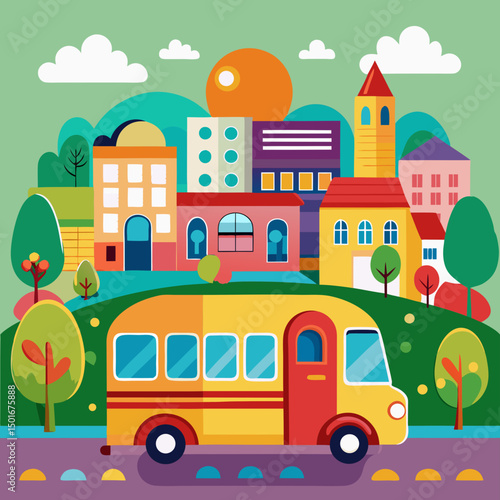 school bus on the road