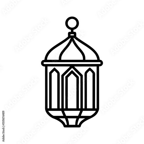 Wallpaper Mural Ornate islamic lantern icon ramadan decoration Torontodigital.ca