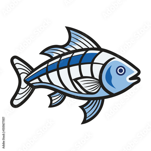 Fish Line Art Vector 