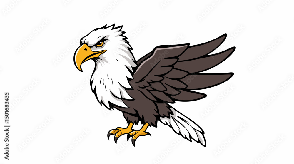 Fototapeta premium Bold Cartoon Eagles – Majestic & Expressive Bird Mascots