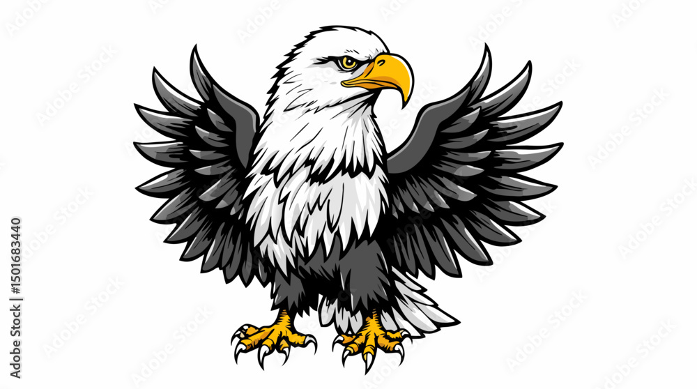 Fototapeta premium Bold Cartoon Eagles – Majestic & Expressive Bird Mascots