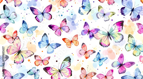 seamless pattern with butterflies