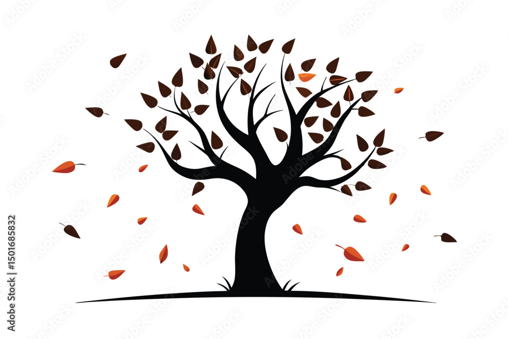 Fototapeta premium abstract tree with hearts