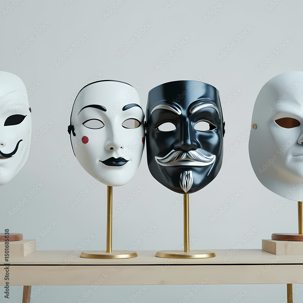 custom made wallpaper toronto digitalMasks illustrate the concept of imposter syndrome  