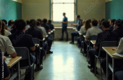 Wallpaper Mural a school class with students Torontodigital.ca