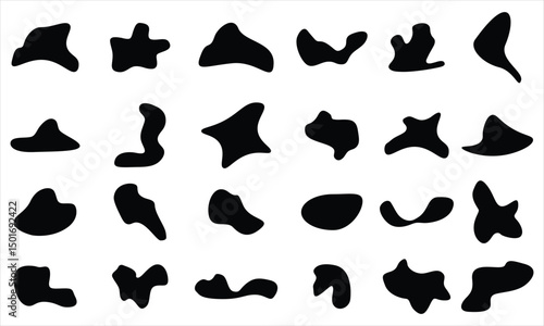 Blob shape organic vector set