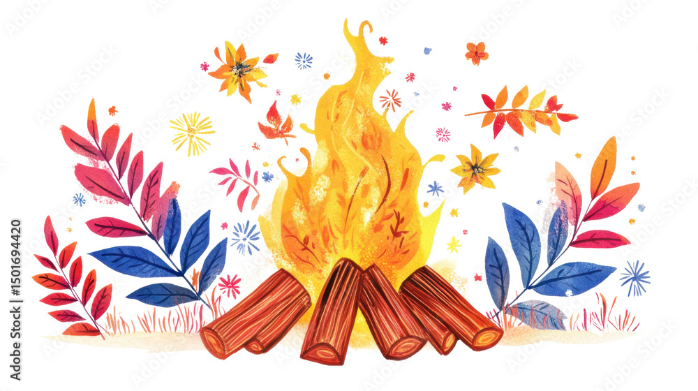Obraz premium Realistic Isolated Fire and Flames Illustration with Transparent Background for Heat, Energy, and Burning Effect Concepts