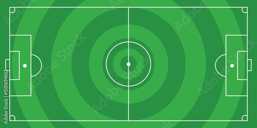 Football field. Football field lines style. Black field and stadium outline scheme on white background.