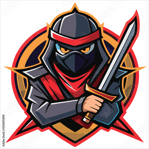 Gaming character mascot logo design for team esport gaming vector