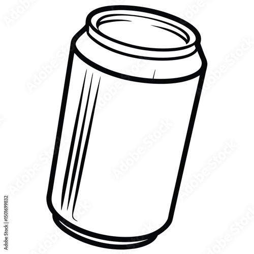 Simple black and white line drawing of a cylindrical container viewed from a slight angle