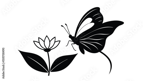 Butterfly Landing on a Flower