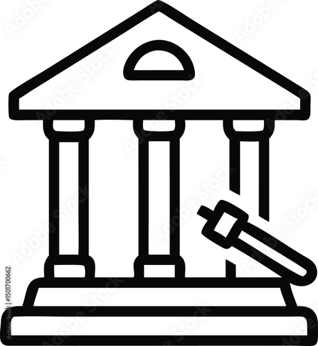Illustration of a classical building with columns and a magnifying glass examining its architecture