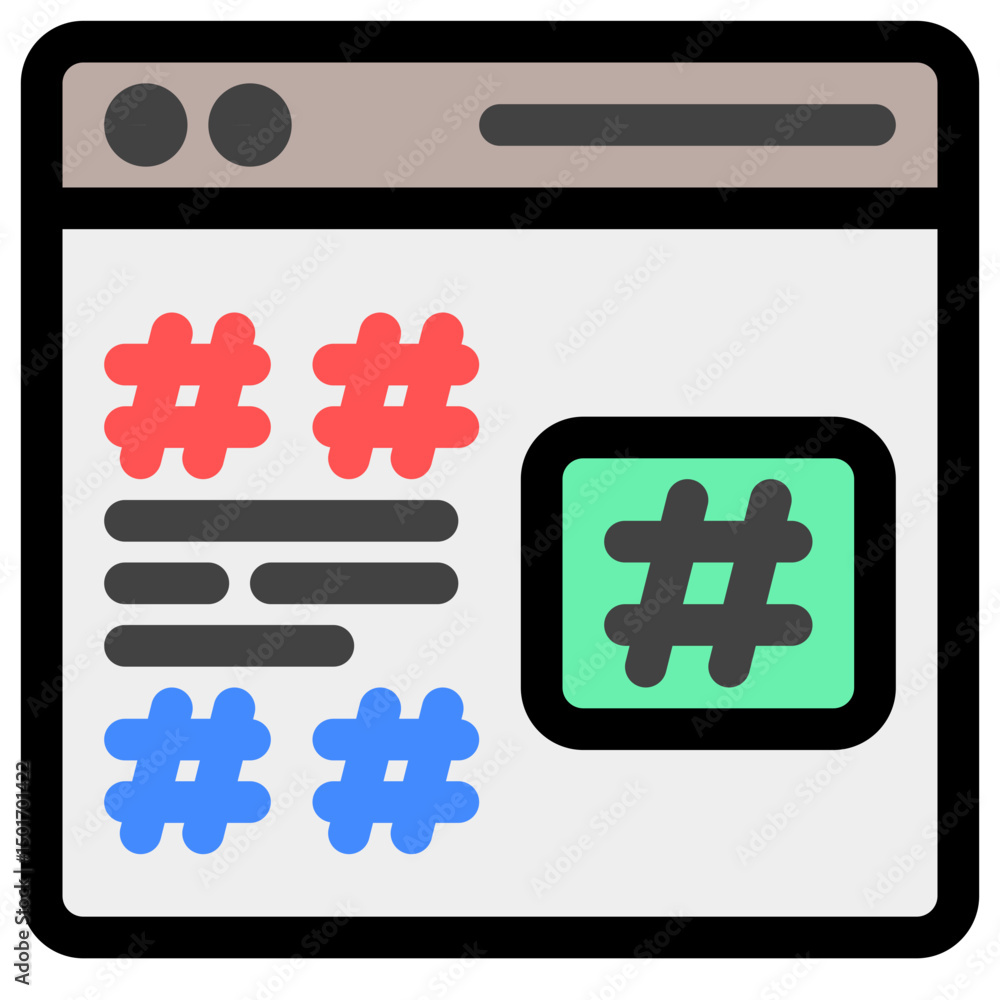 Obraz premium Hashtags