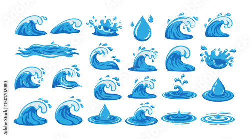Dynamic Ocean Wave Illustrations vol.4