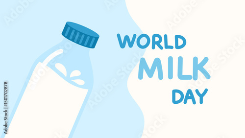 World milk day poster background