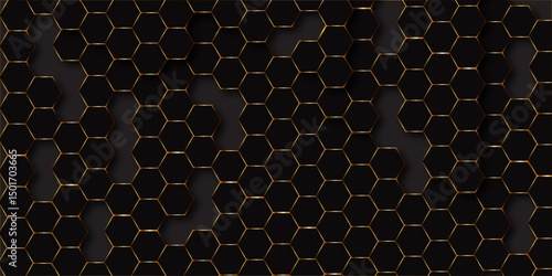 Gold Hexagon Grid Pattern, Seamless White Background, Abstract Geometric Design, High-Resolution Image, honeycomb cells of cardboard stiffening rib background Abstract background of colorful  lag