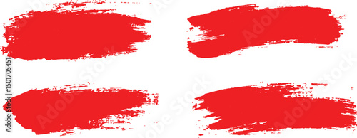  Red brush strokes, A high-quality black brush set with transparent backgrounds. Collection of grunge red brush strokes of various lengths and textures for an abstract and dynamic visual effect.