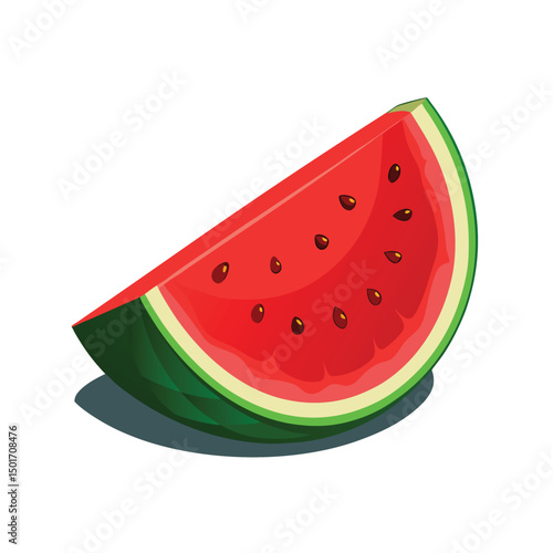 Watermelon Vector Illustration – Fresh Summer Fruit Design for Food and Packaging