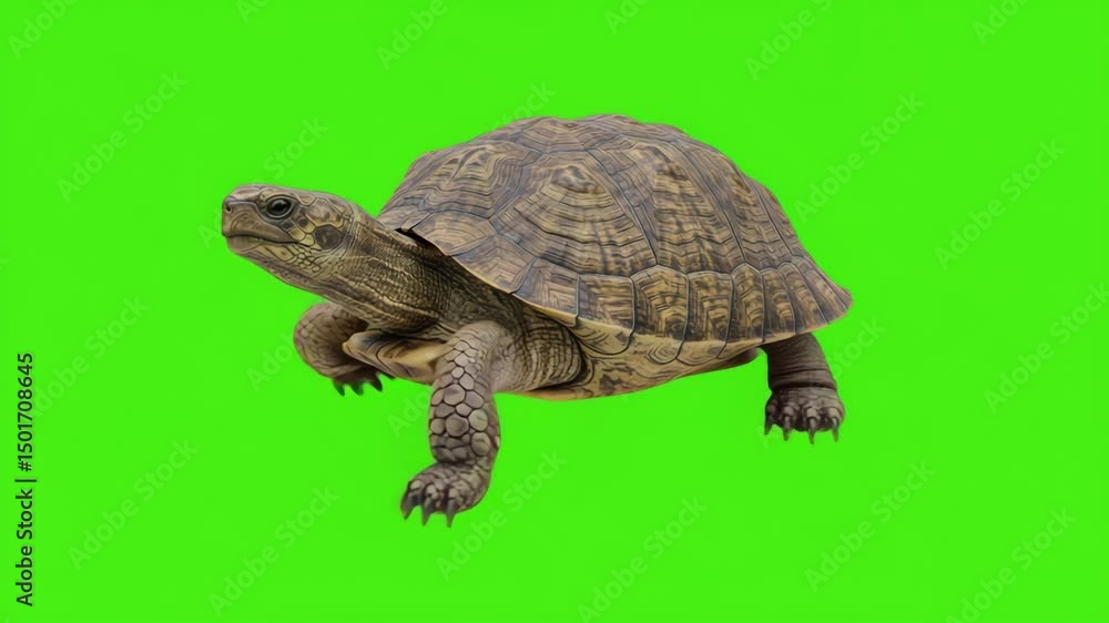 Tortoise walking isolated on green screen background
Tortoise walking isolated on green screen background