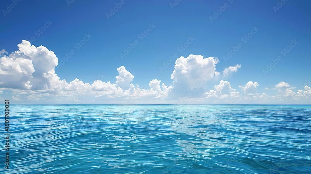 Fototapeta premium Spectacular High-Definition Images of Vibrant Blue Sky Background: Breathtaking Views of Clear Skies, Dramatic Cloudscapes, and Golden Hour Glows for Film Posters, Landscape Prints, Aviation Campaigns