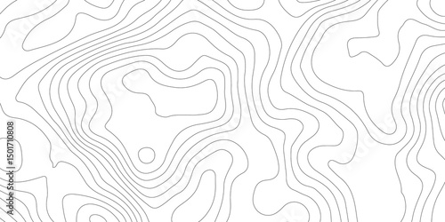 Topographic map background geographic line map with elevation assignments. Modern design with White background with topographic wavy pattern design.paper texture Imitation of a geographical map shades