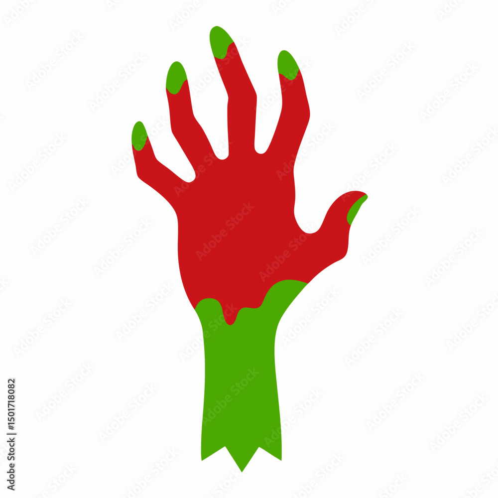 Obraz premium Zombie hand with white background 