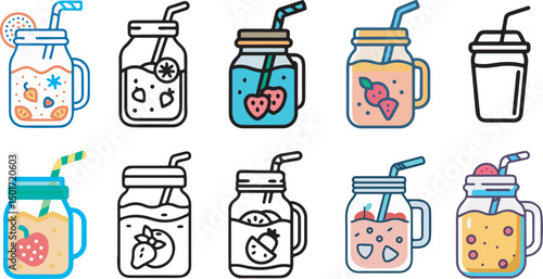 vector illustration of a bottle of milk