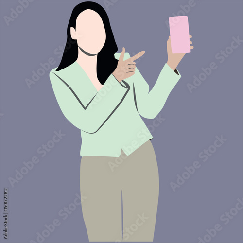 Girl with smart phone