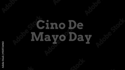 Cinco de mayo day text displayed on a black background image