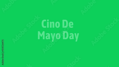 Cino de mayo day text displayed on a solid green background day