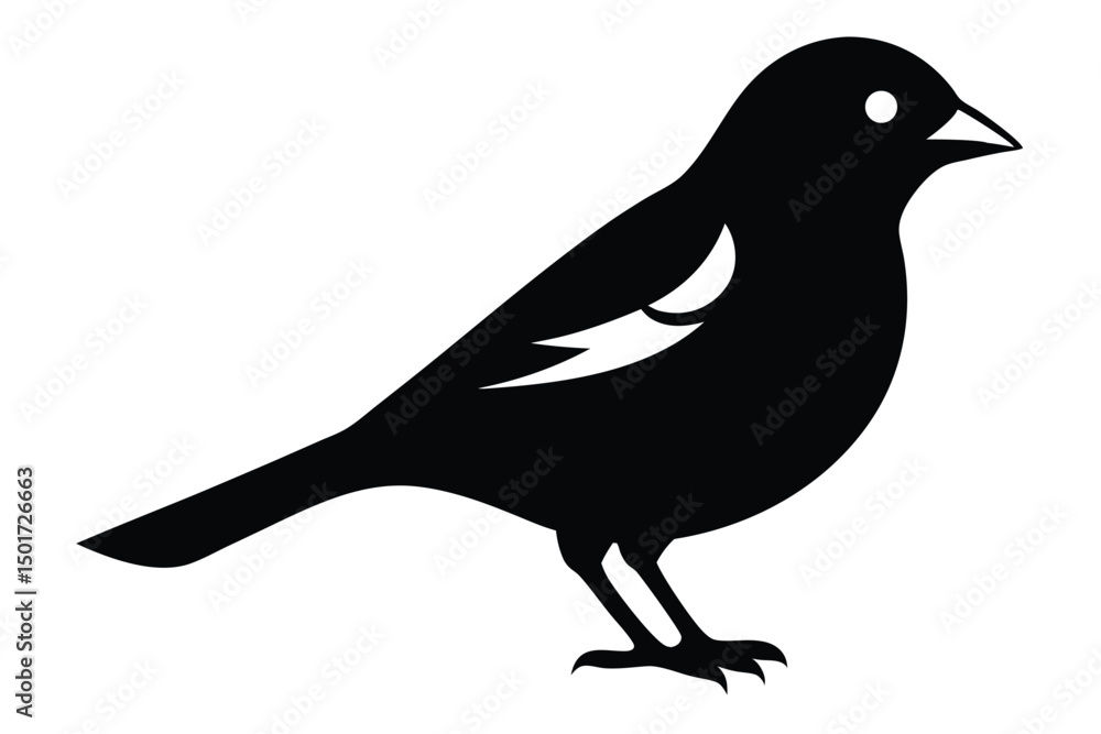 Obraz premium crow on a white background